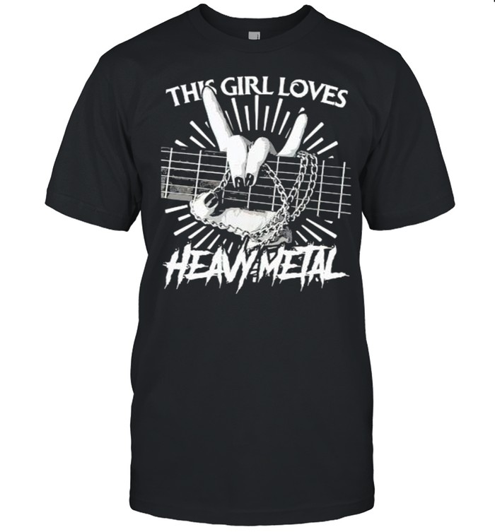 Nice this girl loves heavy metal collection guitar shirt Classic Men's T-shirt
