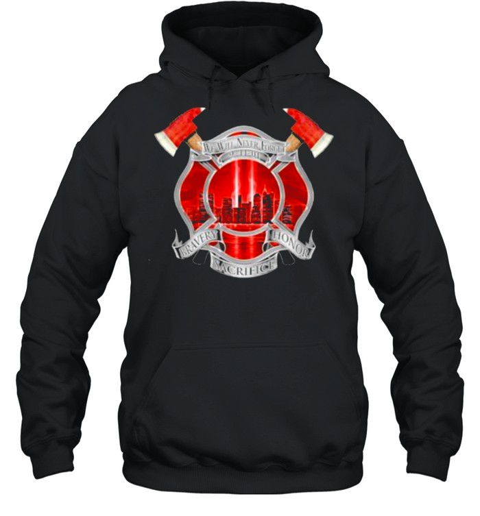 Nice we Will Never Forget 9-11 Memorial Firefighter 20th anniversary  Unisex Hoodie