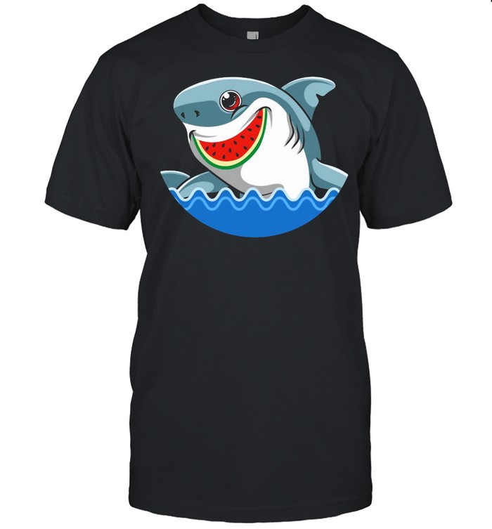 Shark Watermelon Summer Surfing Ocean Beach T-shirt Classic Men's T-shirt