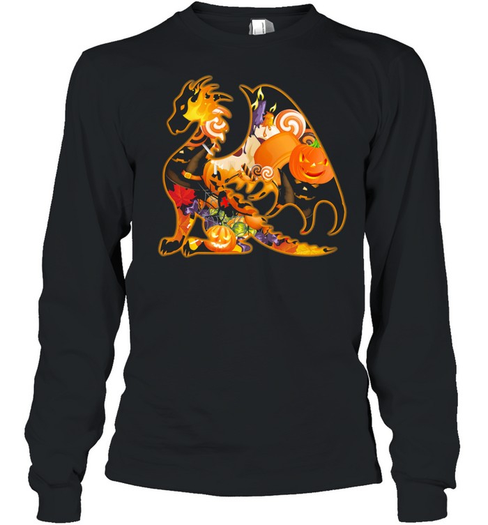 Dragon and Pumpkin Halloween 2021 shirt Long Sleeved T-shirt