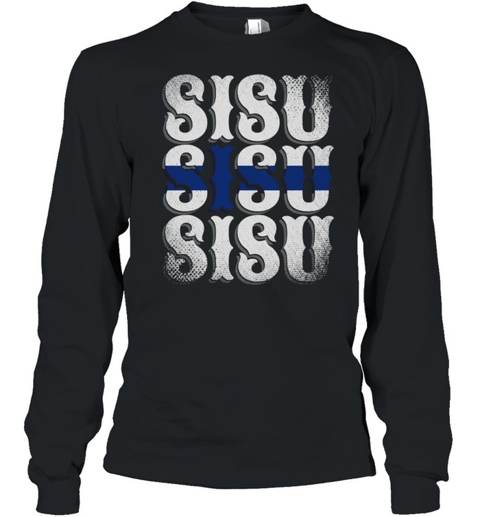 Finnish Flag Finland Pride Proud Finn Sisu Finland shirt Long Sleeved T-shirt