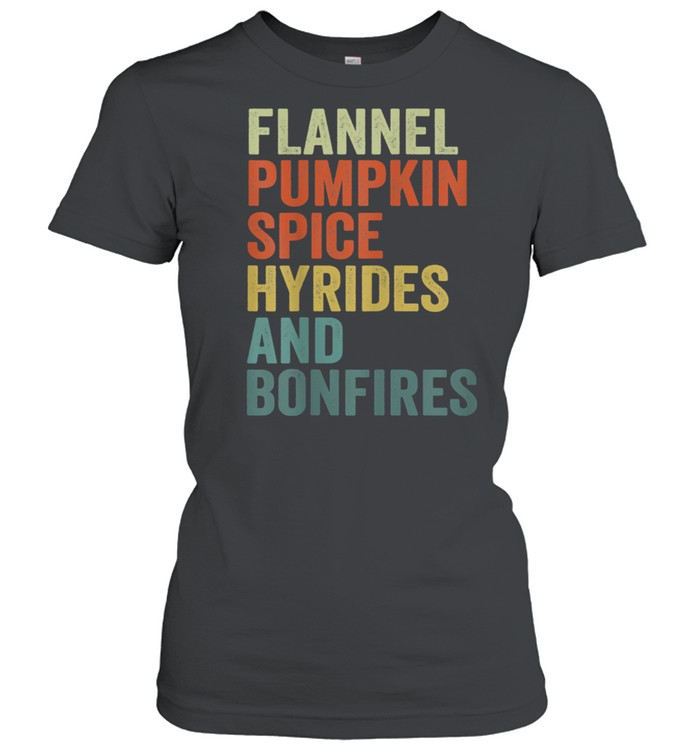 Flannel Pumpkin Spice Fall Saying Apparel Thanksgiving shirt Classic Women's T-shirt