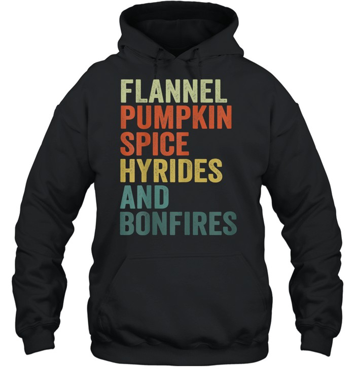 Flannel Pumpkin Spice Fall Saying Apparel Thanksgiving shirt Unisex Hoodie