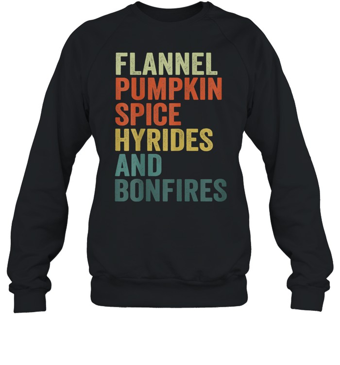 Flannel Pumpkin Spice Fall Saying Apparel Thanksgiving shirt Unisex Sweatshirt