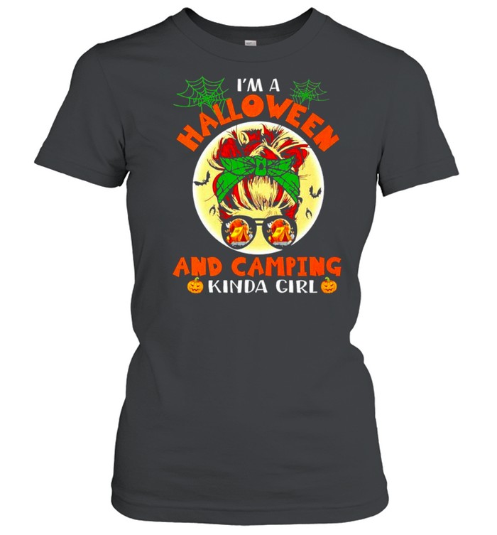 I’m a Halloween and camping kinda girl shirt Classic Women's T-shirt