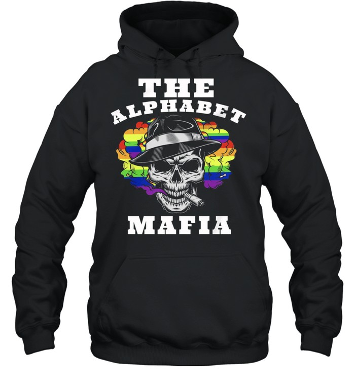 LGBT Skull smoking the alphabet mafia shirt Unisex Hoodie