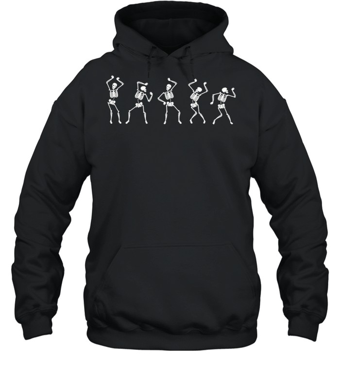 Skeletons Fall dancing skeleton shirt Unisex Hoodie