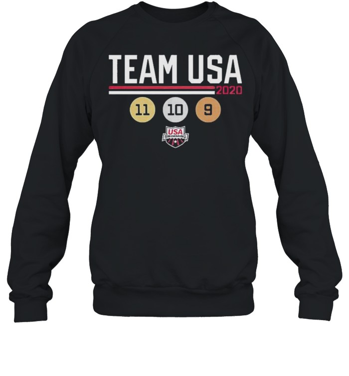 Team USA 2020 Swimming medal count shirt Unisex Sweatshirt