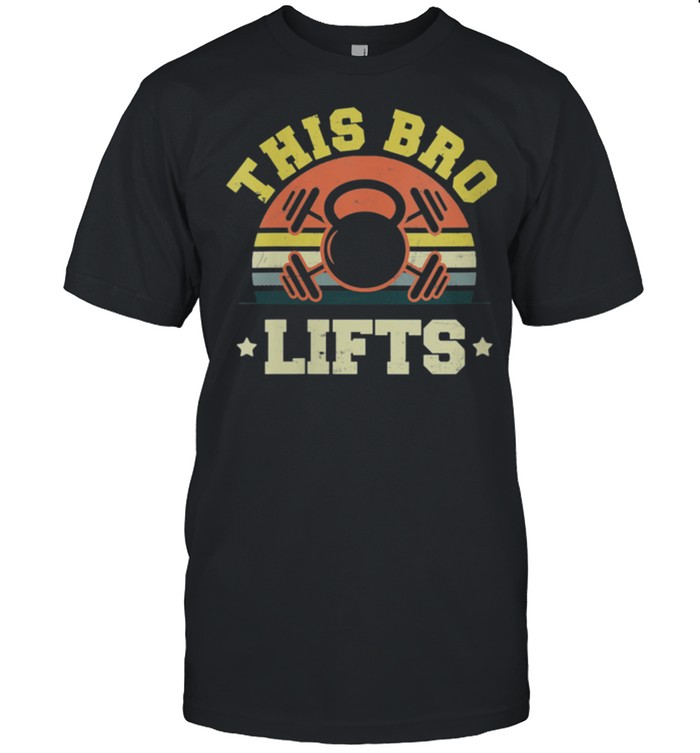 This Bro Lifts Vintage Retro Design Kettlebell shirt Classic Men's T-shirt