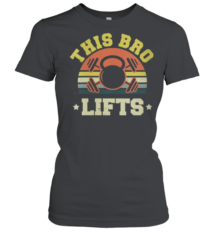 This Bro Lifts Vintage Retro Design Kettlebell shirt Classic Women's T-shirt