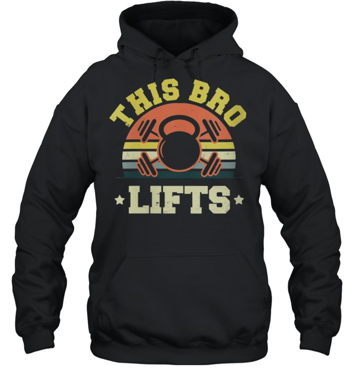 This Bro Lifts Vintage Retro Design Kettlebell shirt Unisex Hoodie