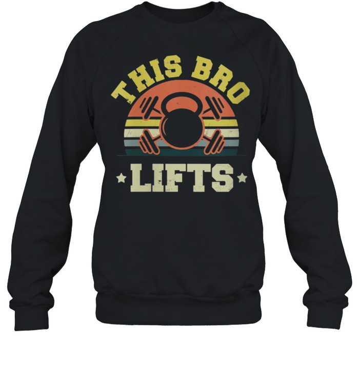 This Bro Lifts Vintage Retro Design Kettlebell shirt Unisex Sweatshirt