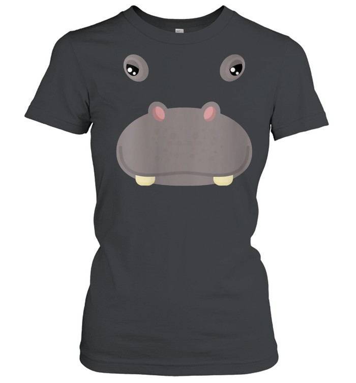 Animal Face Hippo Costume Halloween Adults shirt Classic Women's T-shirt