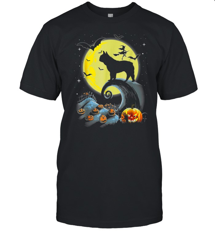 French Bulldog Dog And Moon Halloween Costume shirt Classic Men's T-shirt