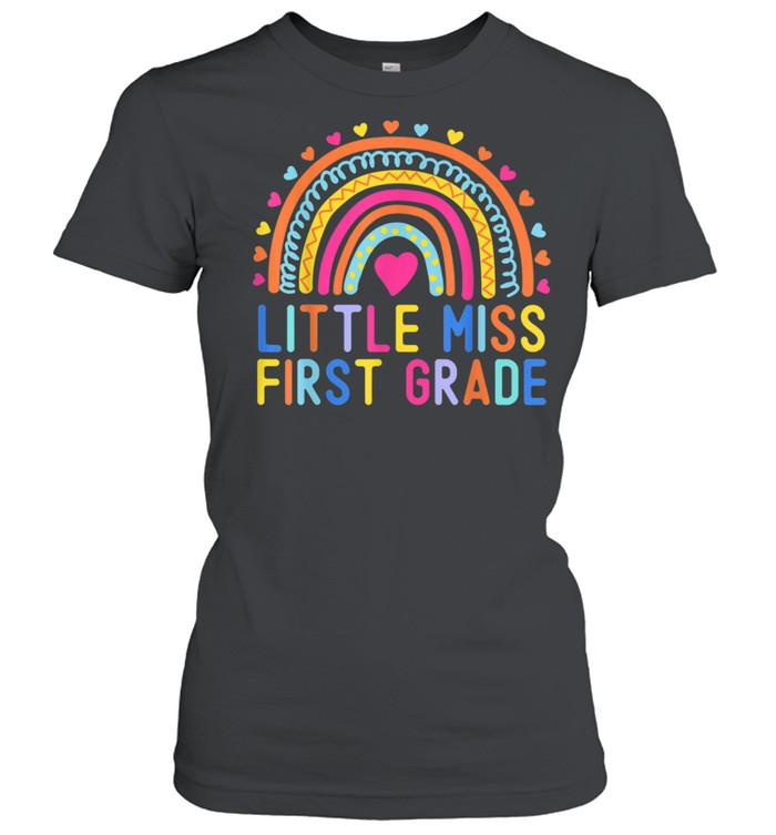 Kids Little Miss First Grade Girls Back To School 1st Grade shirt Classic Women's T-shirt