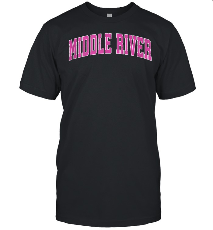 Middle River Maryland MD Vintage Sports Design Pink Design shirt Classic Men's T-shirt