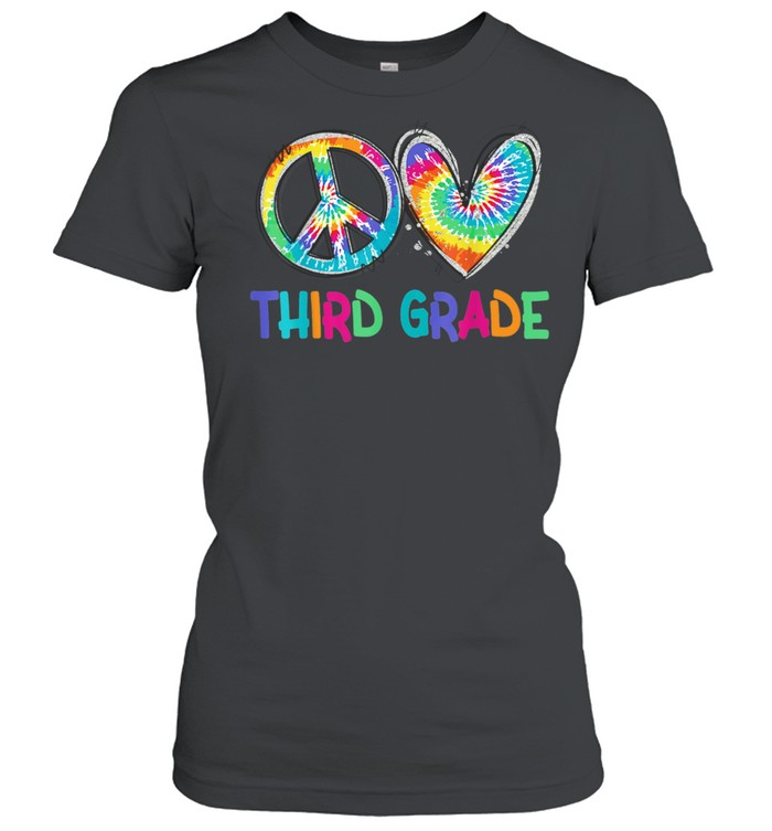 Peace Love Third Grade Back To School Happy shirt Classic Women's T-shirt