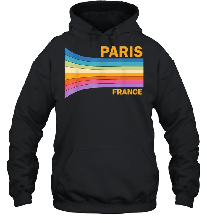 Retro Vintage 70s Paris France shirt Unisex Hoodie