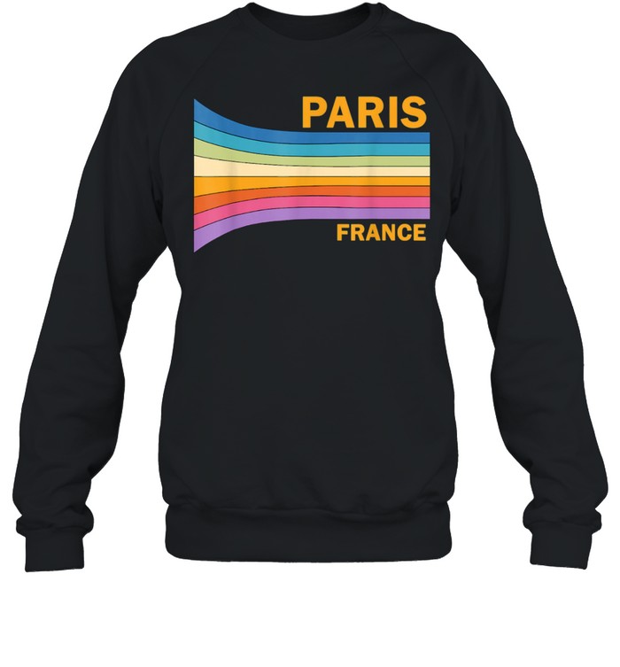 Retro Vintage 70s Paris France shirt Unisex Sweatshirt