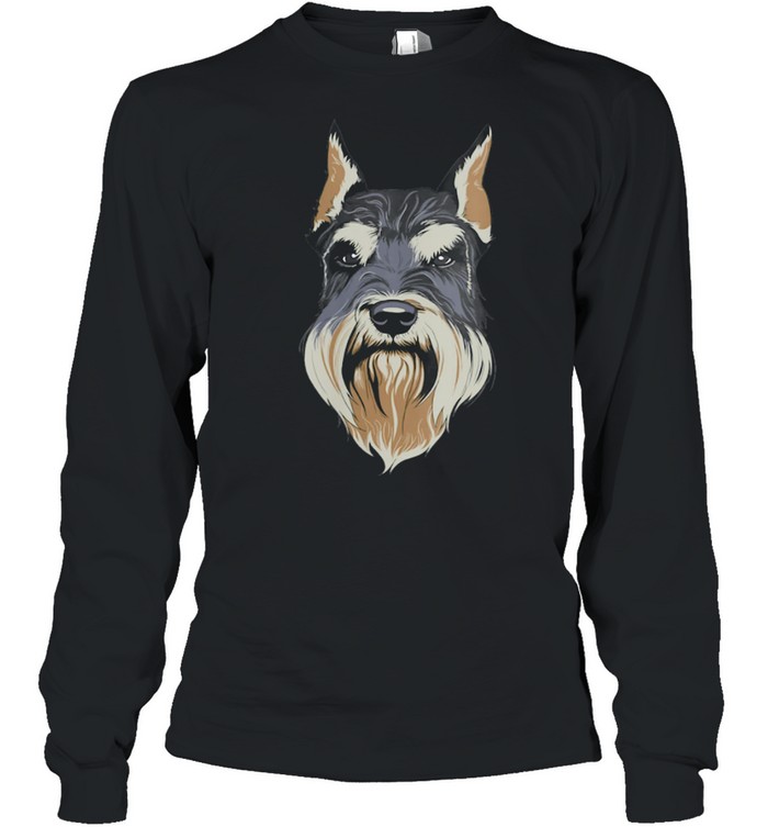 Schnauzer Head Animal Keeper Pet Owner Whisperer shirt Long Sleeved T-shirt