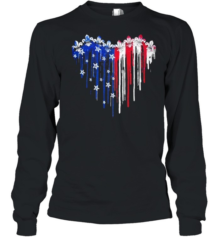 Scout love heart American flag shirt Long Sleeved T-shirt