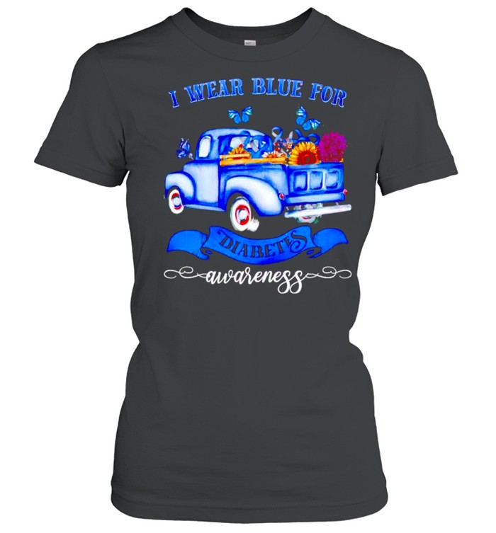 Truck I wear blue for diabetes awareness shirt Classic Women's T-shirt