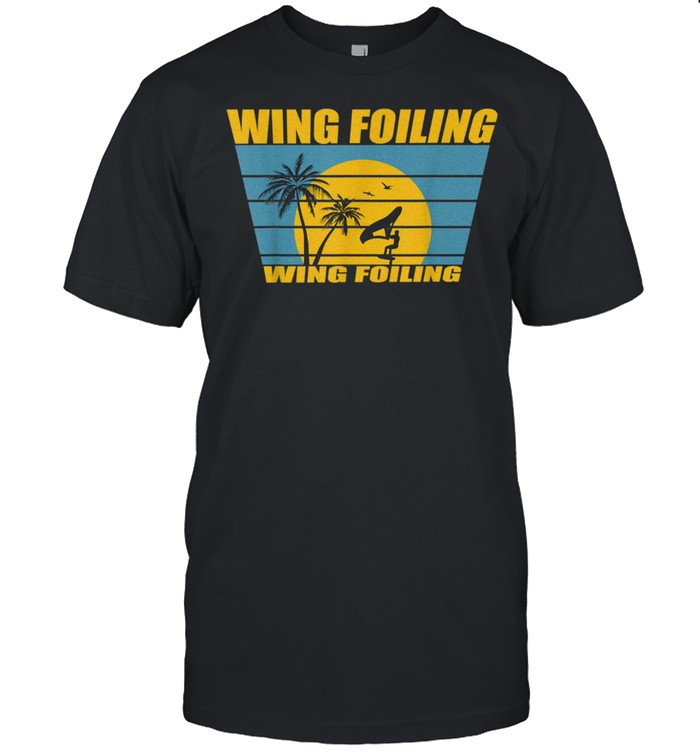 Wing Surf Sunrise Wing Foil retro Wingfoiler Wingsurfer shirt Classic Men's T-shirt