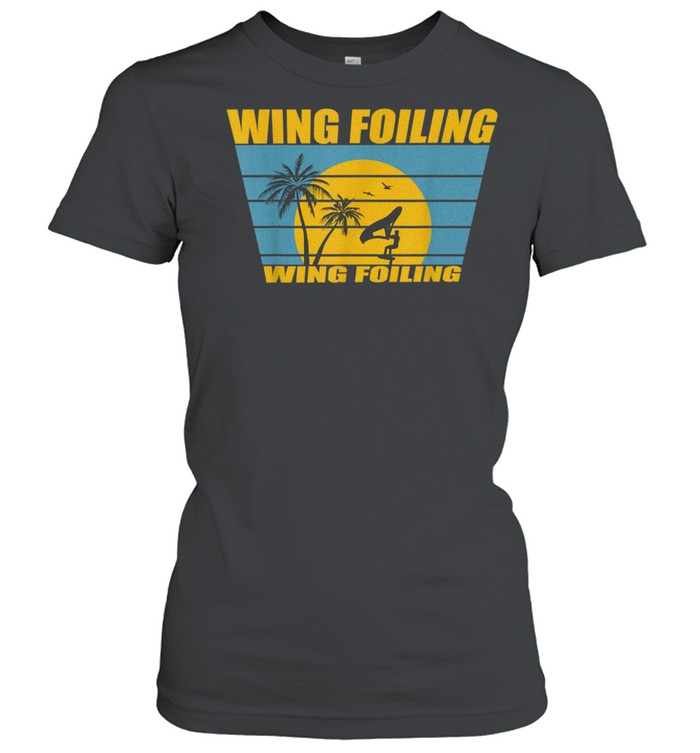 Wing Surf Sunrise Wing Foil retro Wingfoiler Wingsurfer shirt Classic Women's T-shirt