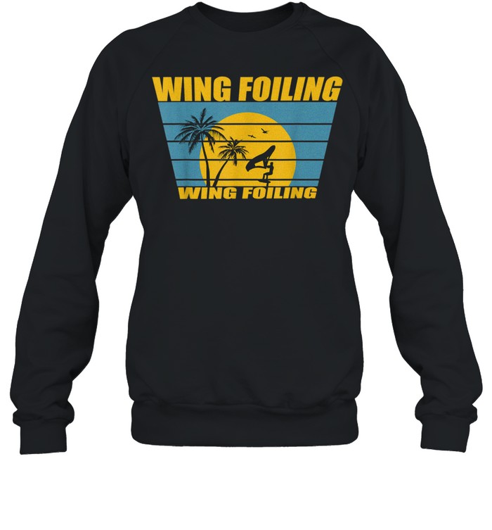 Wing Surf Sunrise Wing Foil retro Wingfoiler Wingsurfer shirt Unisex Sweatshirt