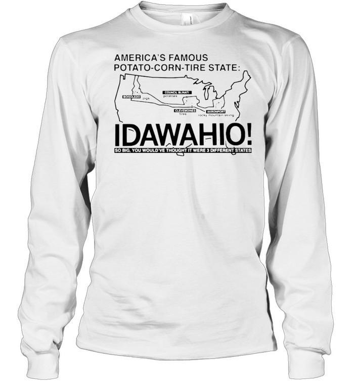 America’s famous potato corn tire state shirt Long Sleeved T-shirt