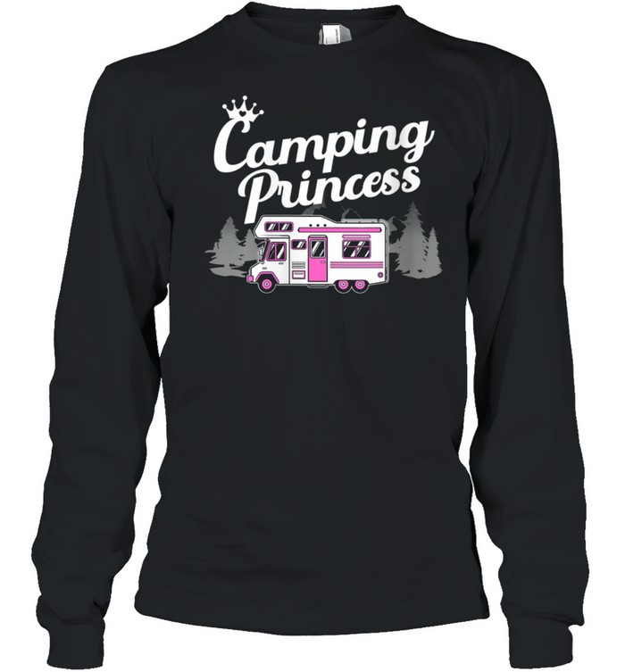 Camping Designs For Girls Camper Lady Hikers shirt Long Sleeved T-shirt