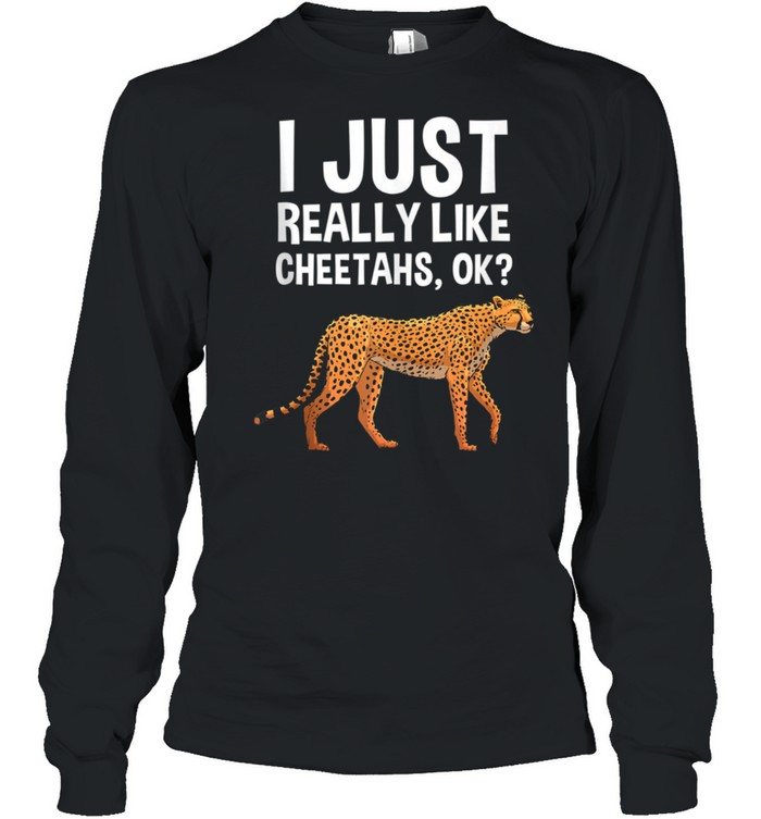 Cheetah Design Girls Leopard Wildlife Safari shirt Long Sleeved T-shirt