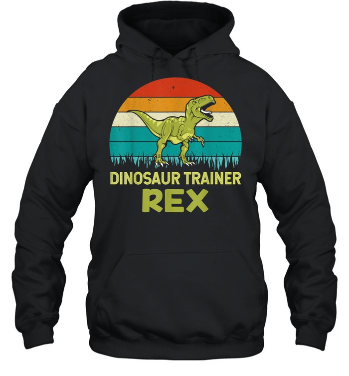 Dinosaur Trainer TRex Halloween Costume Retro Sunset shirt Unisex Hoodie