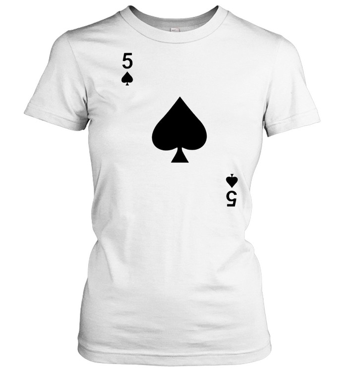 Five of spades blackjack playing cards shirt Classic Women's T-shirt