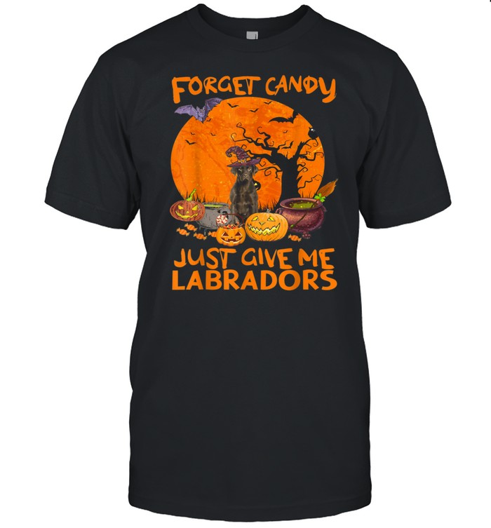 Forget Candies Just Give Me Labradors Pumpkins Halloween shirt Classic Men's T-shirt