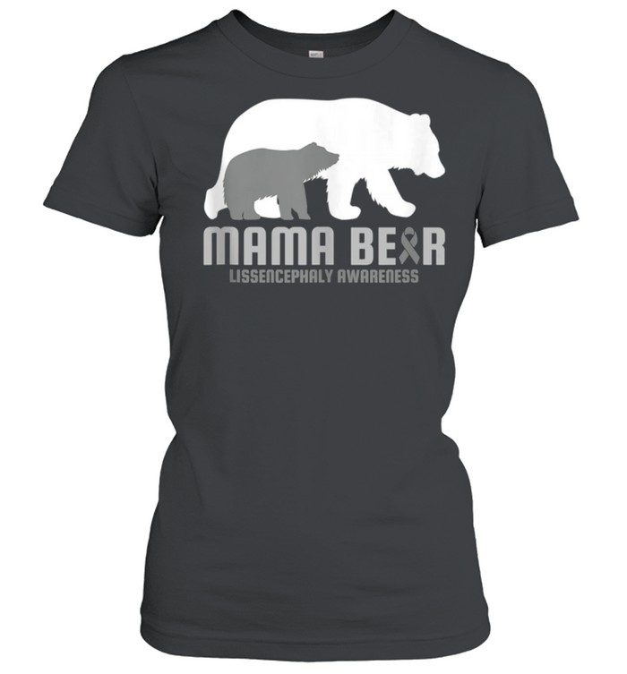 Lissencephaly Awareness Brain Disease Related Mama Bear Ribb shirt Classic Women's T-shirt