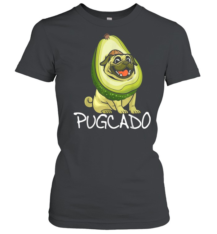 Pugcado Cute Halloween Pug Dog Avocado Vegan Vegetarians shirt Classic Women's T-shirt