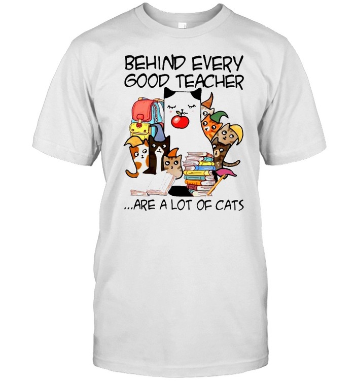 behind every good teacher are a lot of cats shirt Classic Men's T-shirt
