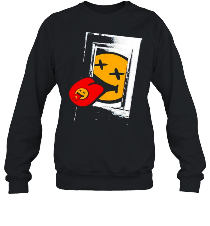 Black summer smiley door shirt Unisex Sweatshirt