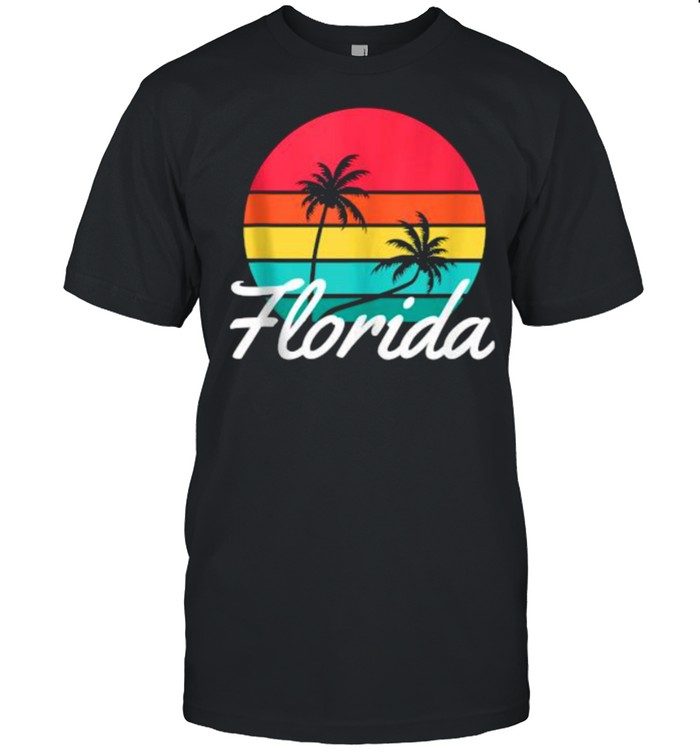 Florida Sunset Palm Trees Vintage T-Shirt