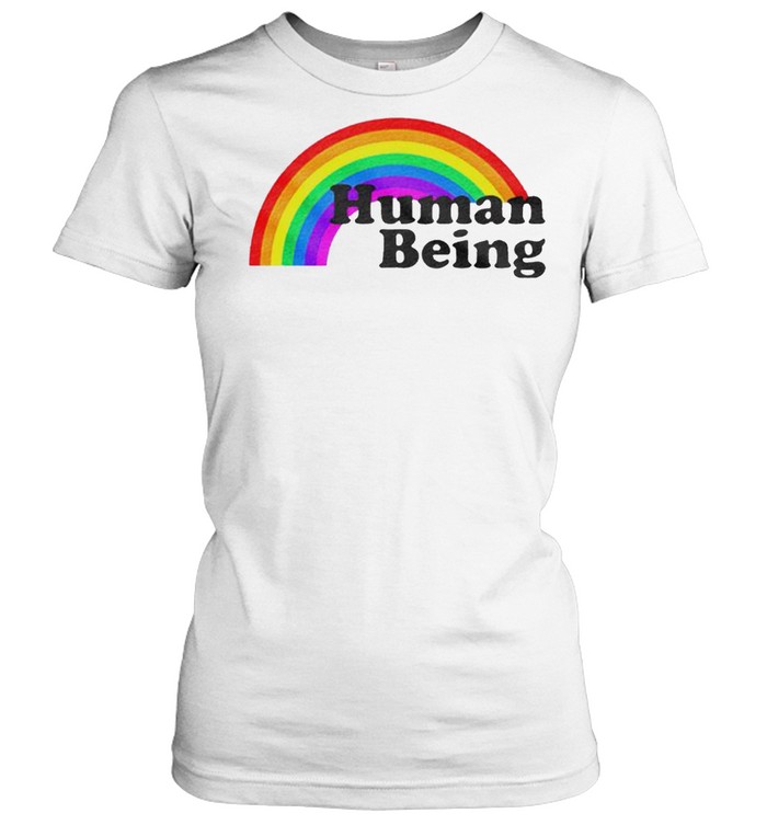 Human being rainbow ringer shirt Classic Women's T-shirt