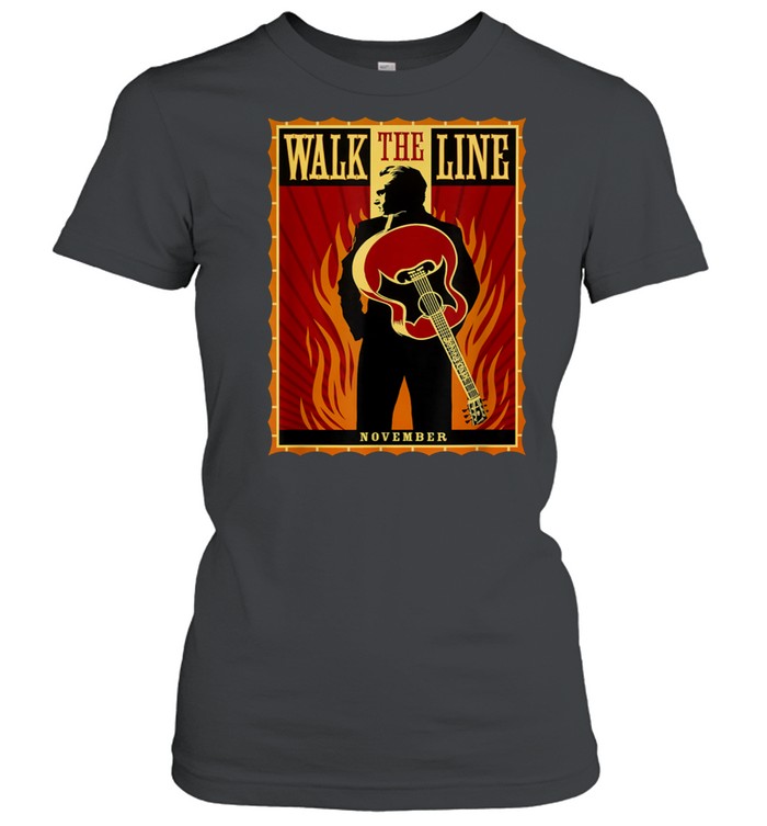 I Walk The Line Vaporware Johnnys Arts Cash American Singers shirt Classic Women's T-shirt