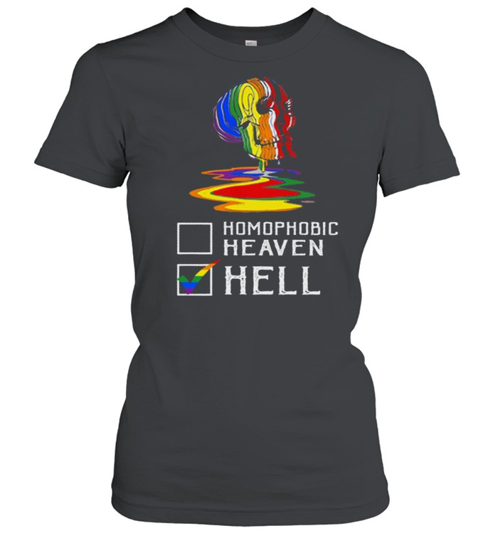 LGBT Skull homophobic heaven hell shirt Classic Women's T-shirt