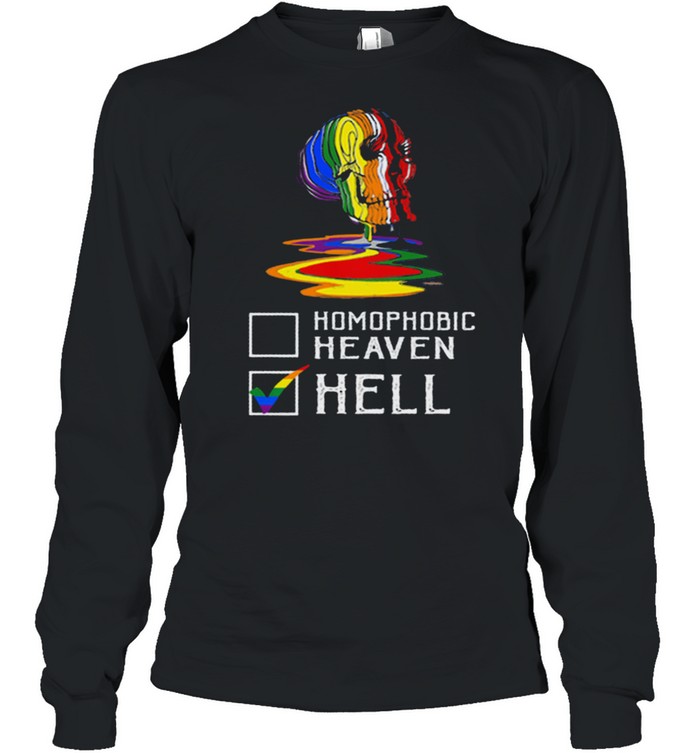 LGBT Skull homophobic heaven hell shirt Long Sleeved T-shirt