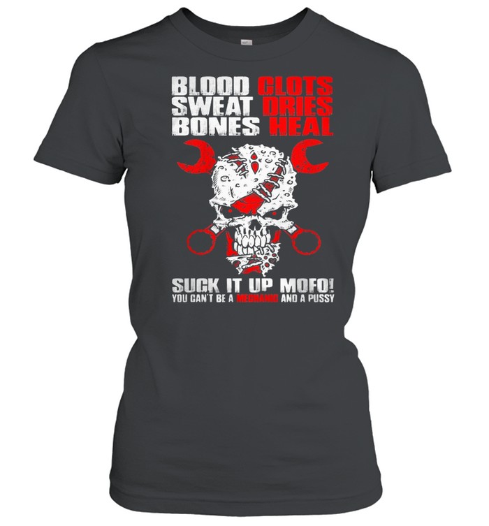 Skull blood clots sweat dries bones heal shirt Classic Women's T-shirt