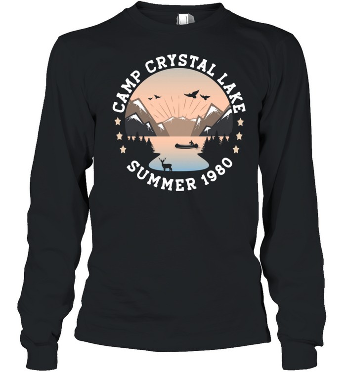 Summer Camp Retro 1980 Crystal Lake Halloween shirt Long Sleeved T-shirt