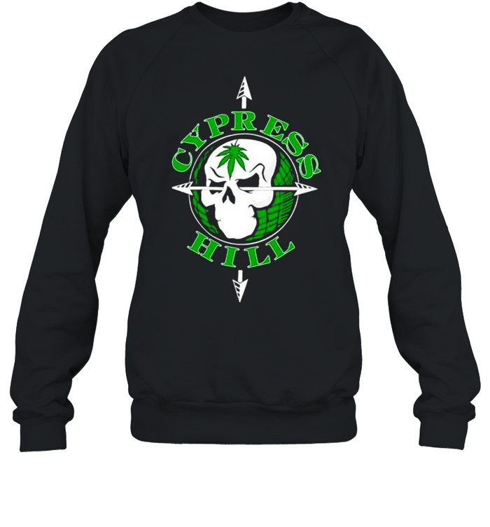 Weed Cypress Hill Skull Globe shirt Unisex Sweatshirt