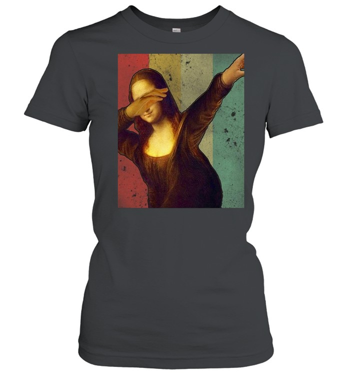 Dabbing Mona Lisa Retro Leonardo Da Vinci T-shirt Classic Women's T-shirt