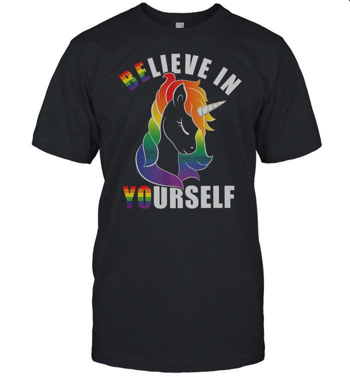 LGBT Unicorn believe in yourself shirt Classic Men's T-shirt