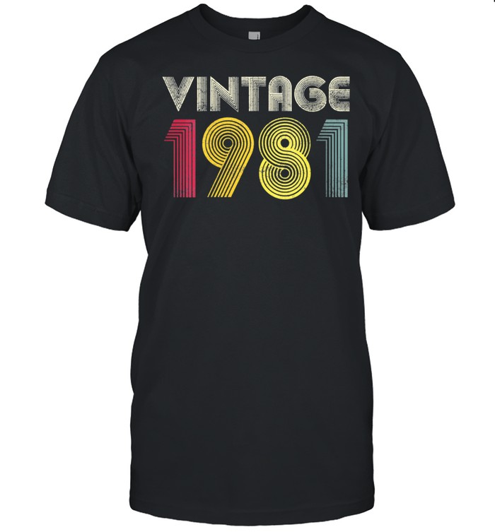 1981 40th Birthday Vintage Retro 40 Years Old Best Of  Classic Men's T-shirt